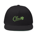 Embroidered Clova Flat Bill Cap